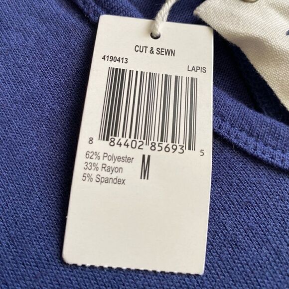 Workshop Republic Short Sleeve Thin Hooded Shirt Blue New Womens Stretch Medium - Picture 8 of 11